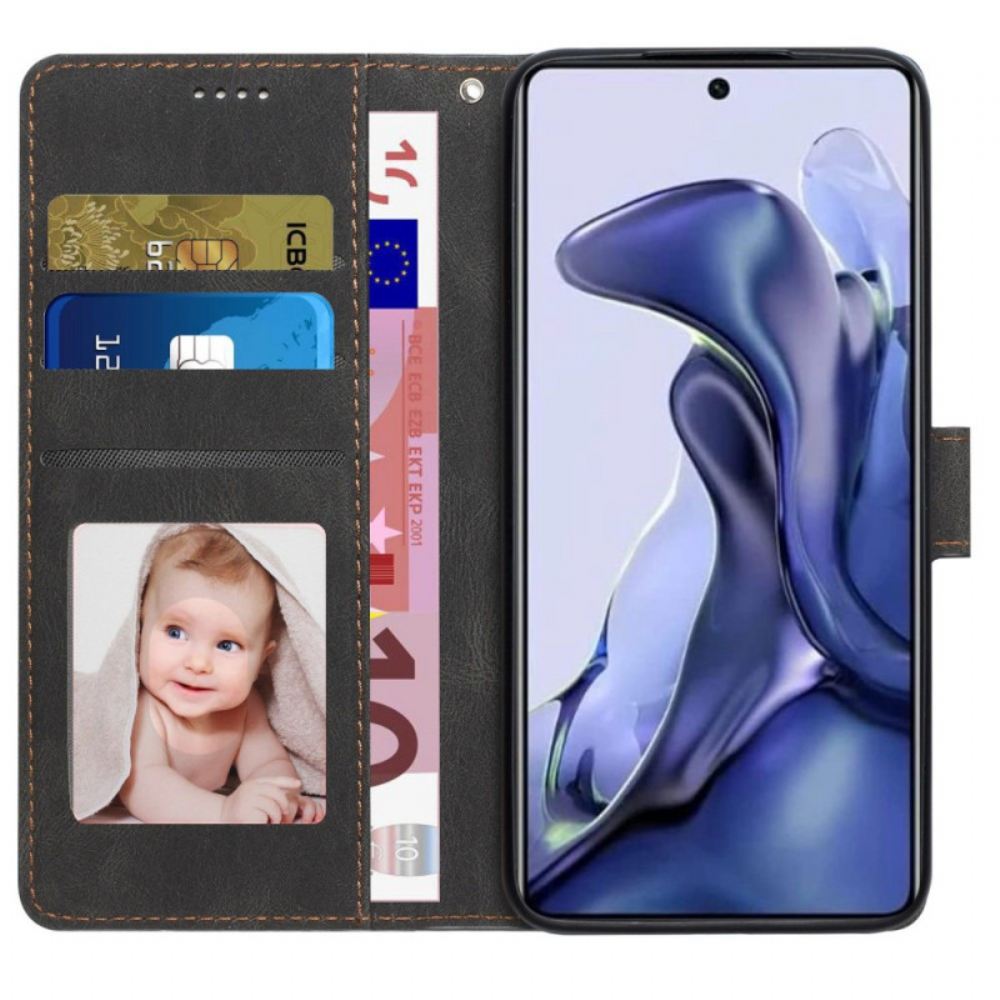 Kožené Pouzdro Na Poco X4 Pro 5G Kožený Styl S Páskem