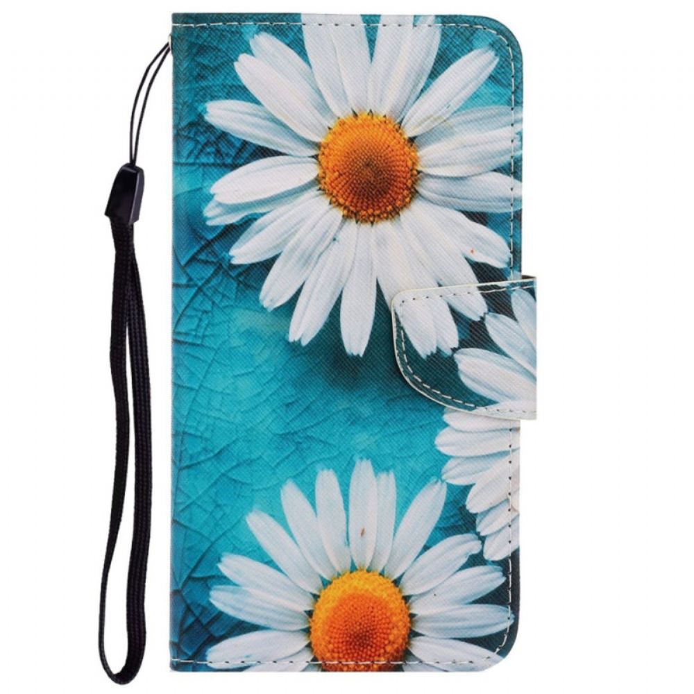 Kožené Pouzdro Na Poco X4 Pro 5G Na Lana Strappy Daisies
