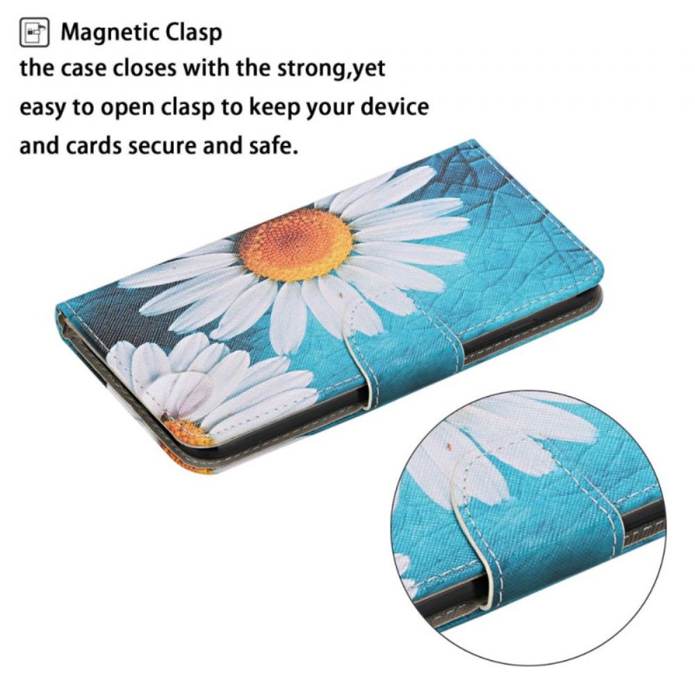 Kožené Pouzdro Na Poco X4 Pro 5G Na Lana Strappy Daisies