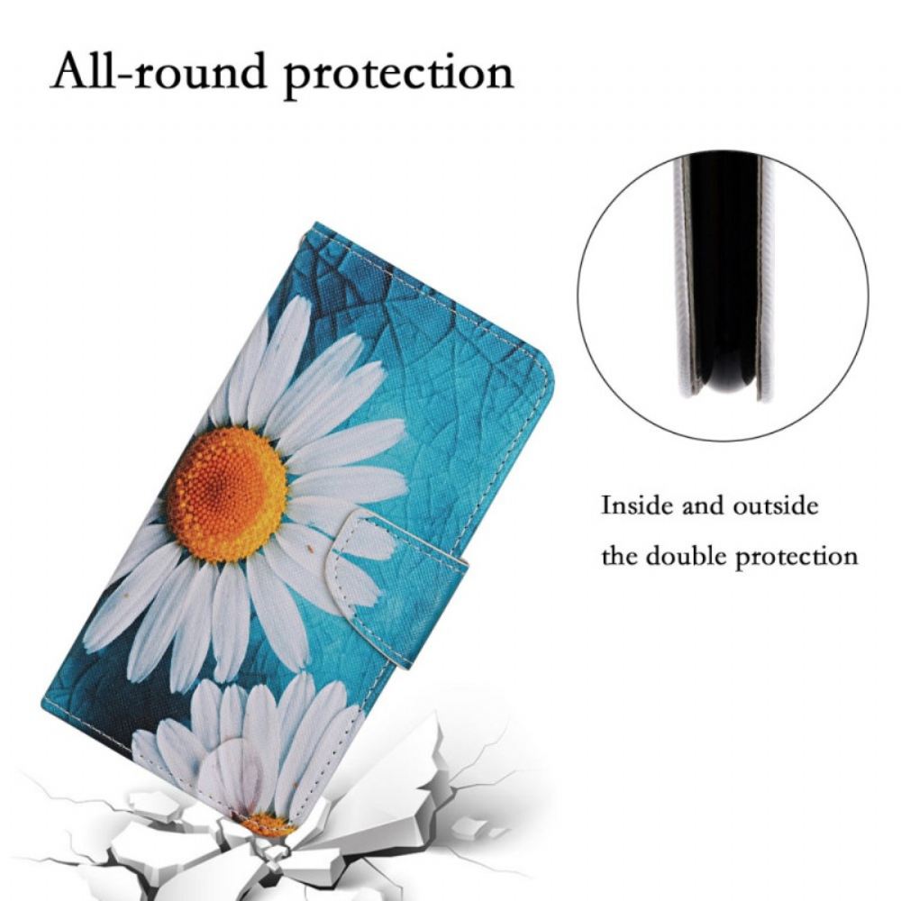 Kožené Pouzdro Na Poco X4 Pro 5G Na Lana Strappy Daisies