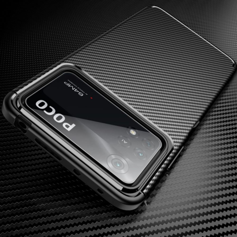 Kryt Na Poco X4 Pro 5G Flexibilní Uhlíkové Vlákno