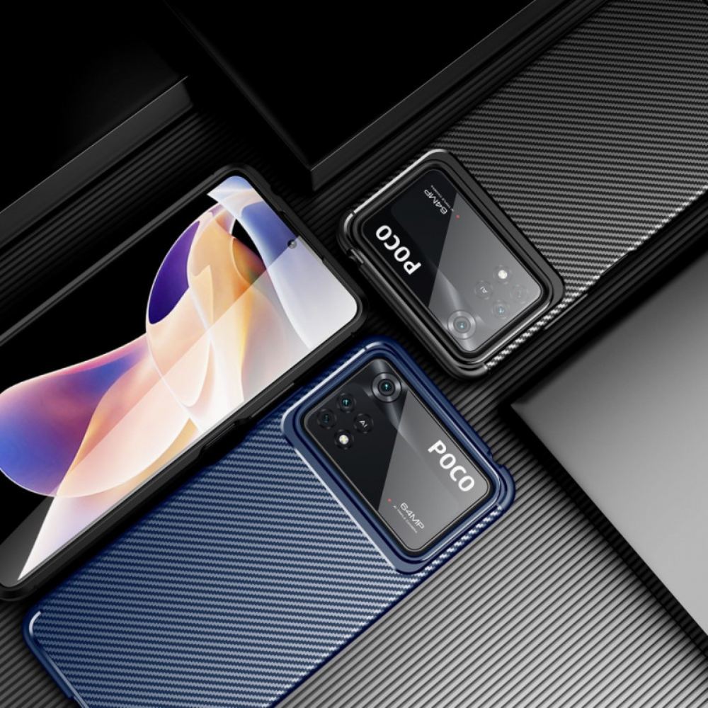 Kryt Na Poco X4 Pro 5G Flexibilní Uhlíkové Vlákno