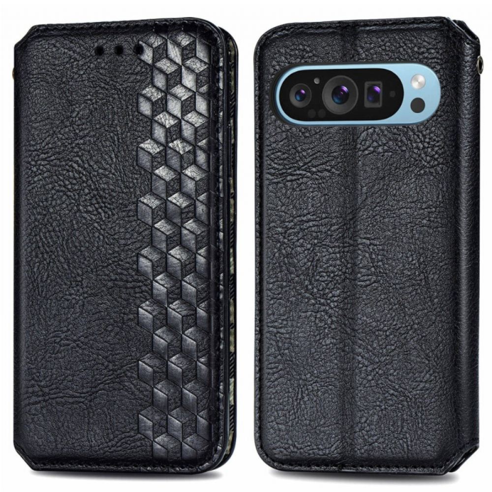 Kožené Pouzdro Folio Google Pixel 9 Vlys S Semišovým Efektem
