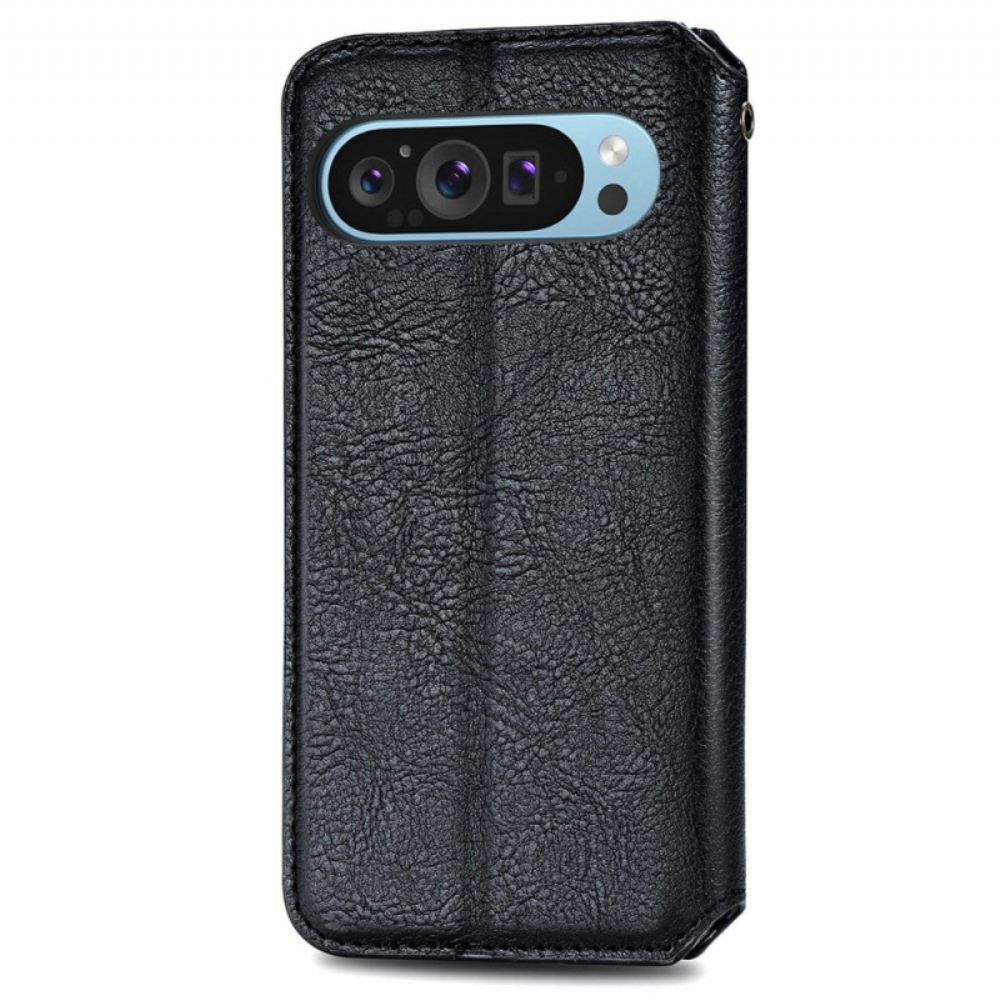 Kožené Pouzdro Folio Google Pixel 9 Vlys S Semišovým Efektem