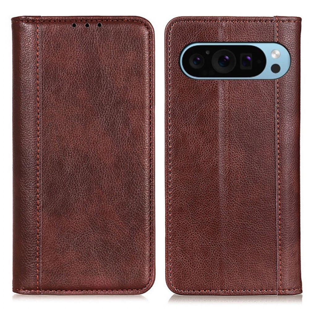 Kožené Pouzdro Folio Na Google Pixel 9 Štípaná Kůže
