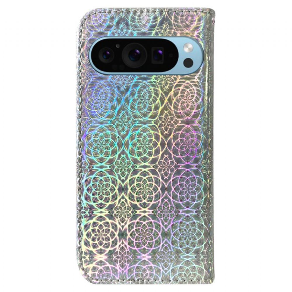 Kožený Kryt Google Pixel 9 Diskotékový Styl