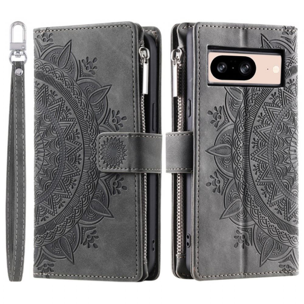 Kožený Kryt Google Pixel 9 Efekt Mandala Suede