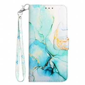 Kožený Kryt Google Pixel 9 Styl Mramored Strappy