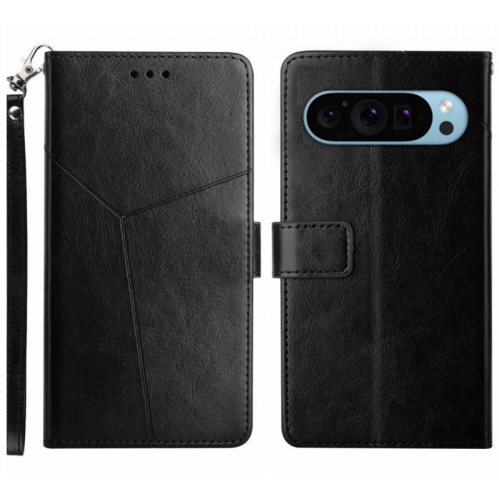 Kožený Kryt Na Google Pixel 9 Design Popruhu Y