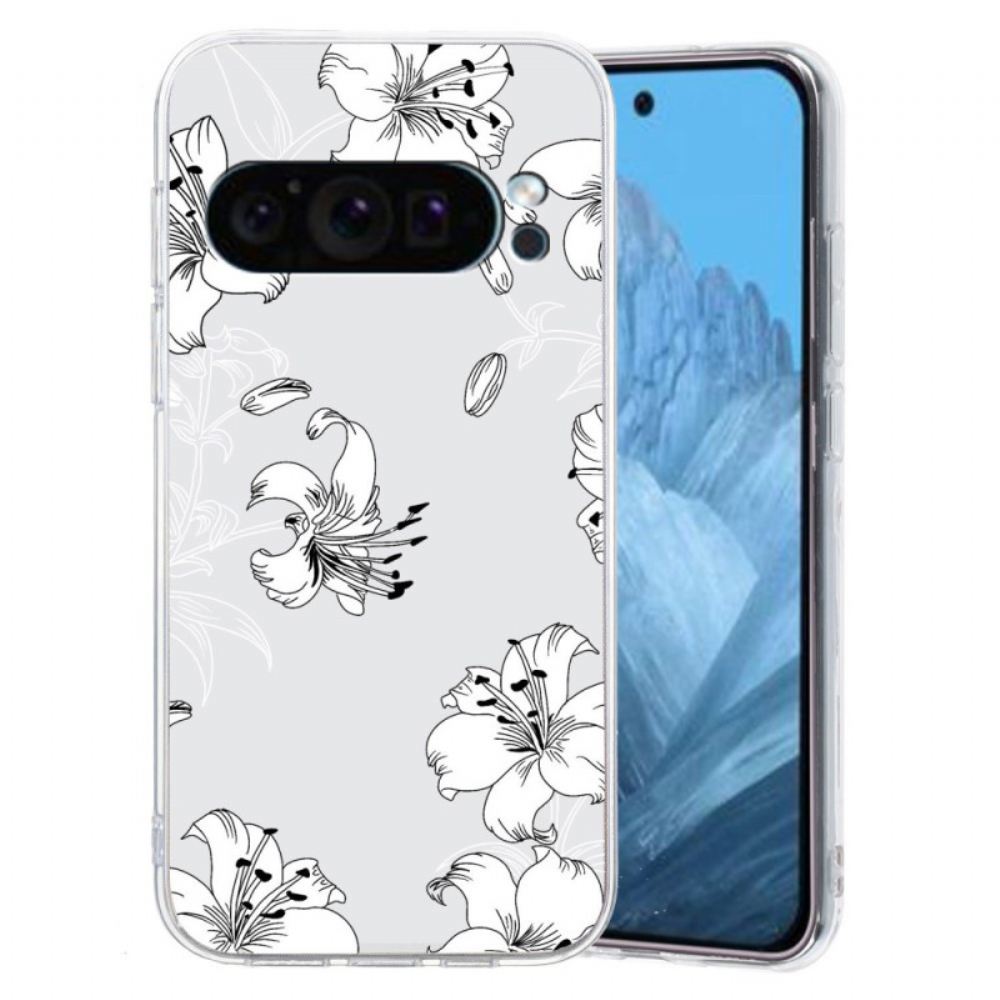 Kryt Google Pixel 9 Bílé Květy