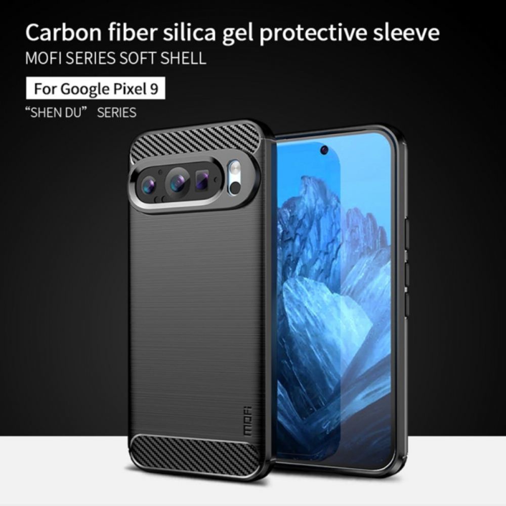 Kryt Google Pixel 9 Mofi Kartáčované Uhlíkové Vlákno