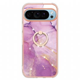 Kryt Google Pixel 9 Opěrný Kroužek Ve Stylu Mramoru