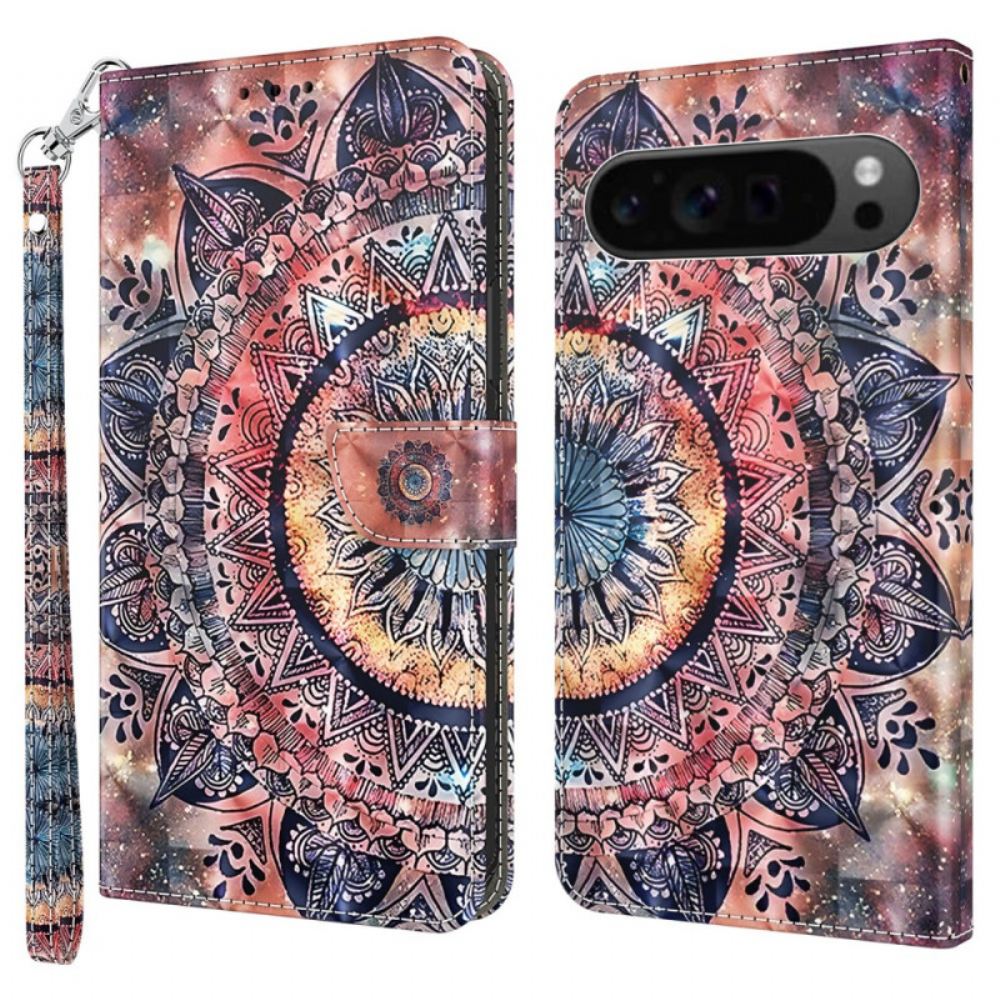 Peněženková Pouzdra Google Pixel 9 Barevná Mandala S Popruhem