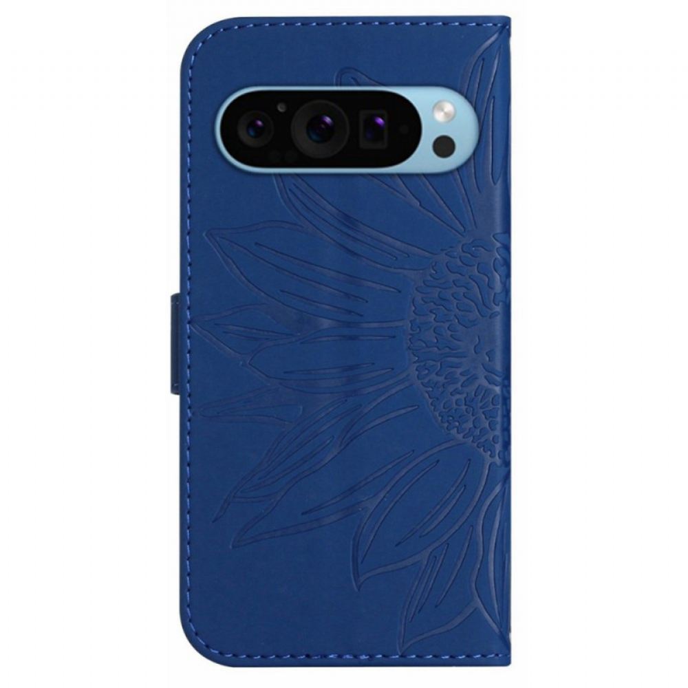Peněženková Pouzdra Google Pixel 9 Kryty Na Mobil Slunečnicový Ramenní Popruh