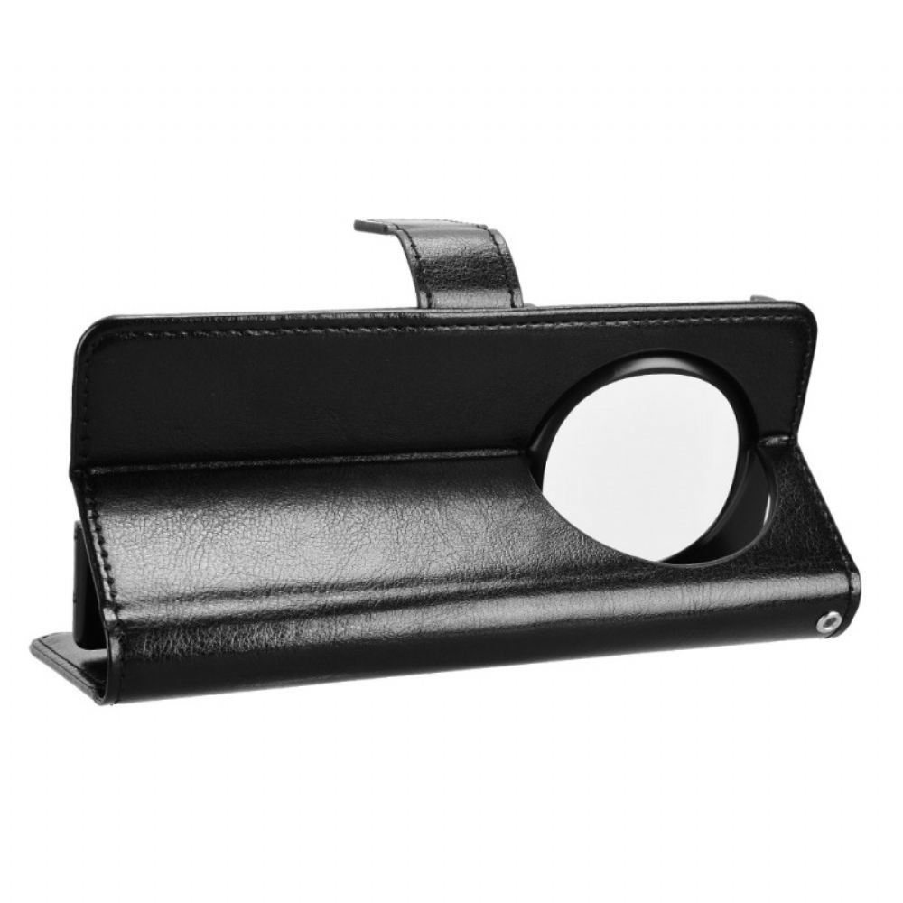 Kožený Kryt Na Oppo Find N5 Okázalá Umělá Kůže