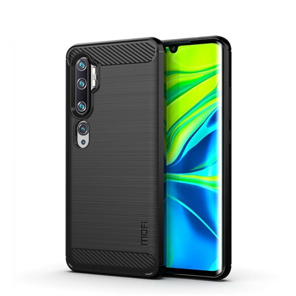 Kryty Na Mobil Na Xiaomi Mi Note 10 / 10 Pro Mofi Kartáčované Uhlíkové Vlákno