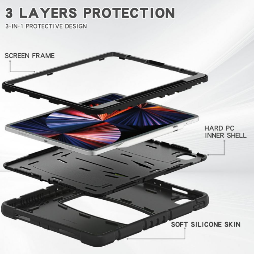 Kryty Na Mobil Na iPad Pro 12.9" (2021) (2020) (2018) Ochranný Trojitá Ochrana S Podporou