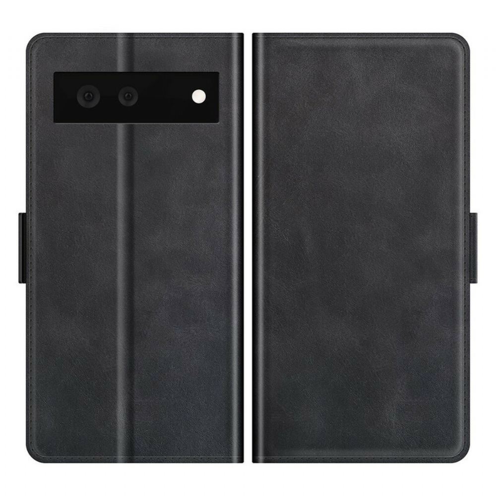 Flipové Pouzdro Na Google Pixel 6 Kožené Pouzdro Klasická Dvojitá Klapka