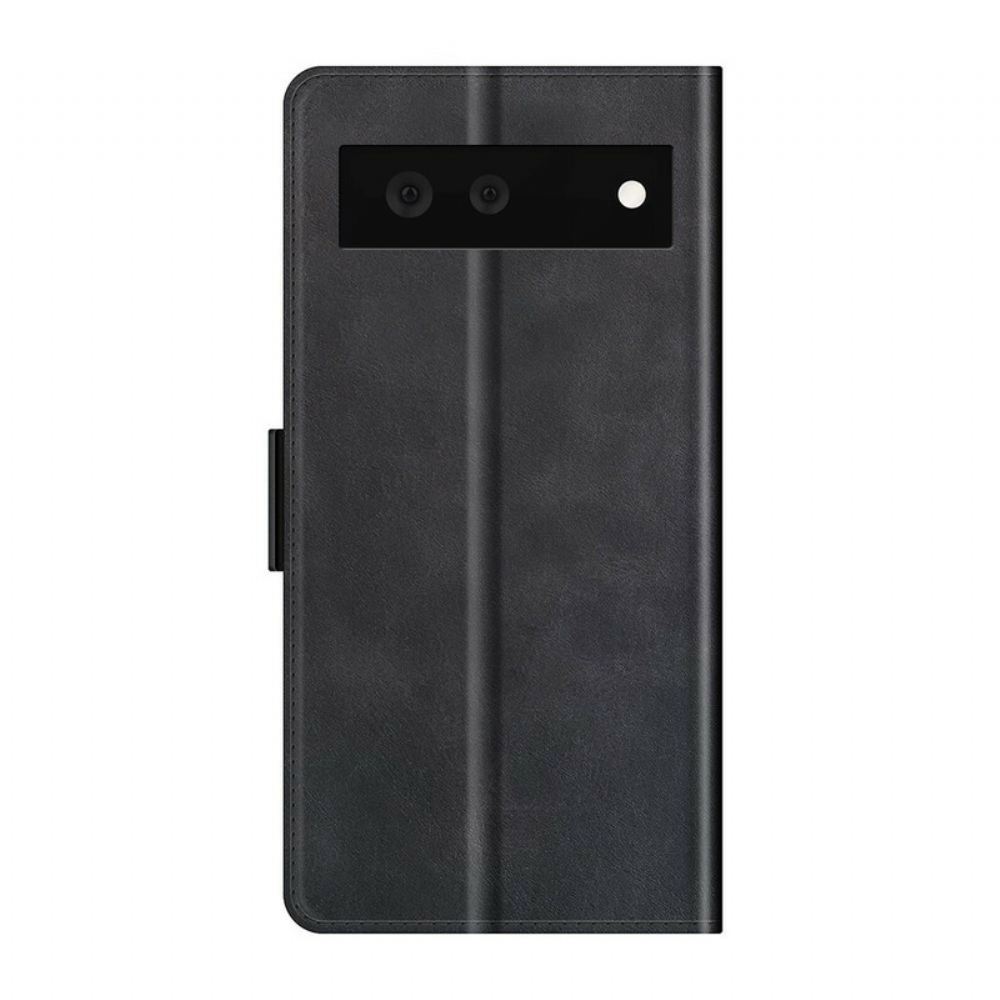Flipové Pouzdro Na Google Pixel 6 Kožené Pouzdro Klasická Dvojitá Klapka