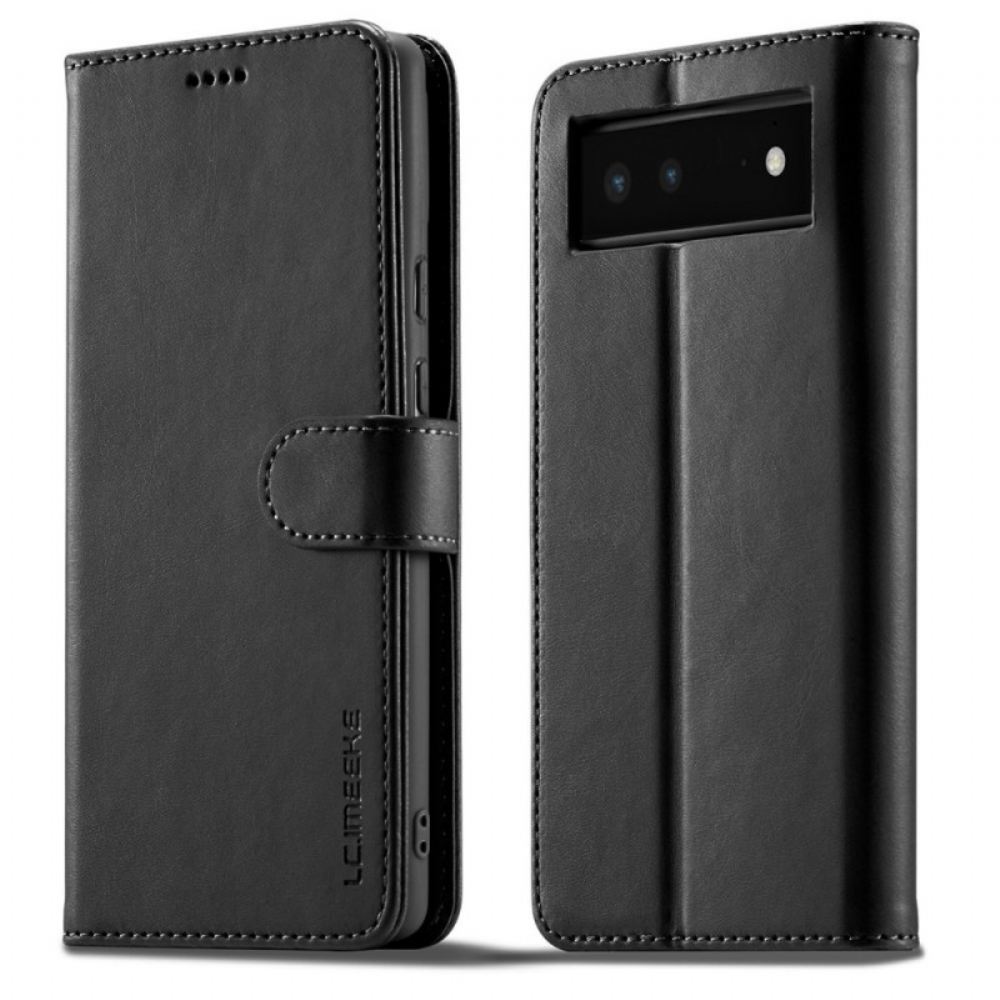 Flipové Pouzdro Na Google Pixel 6 Kožený Efekt Lc.imeeke