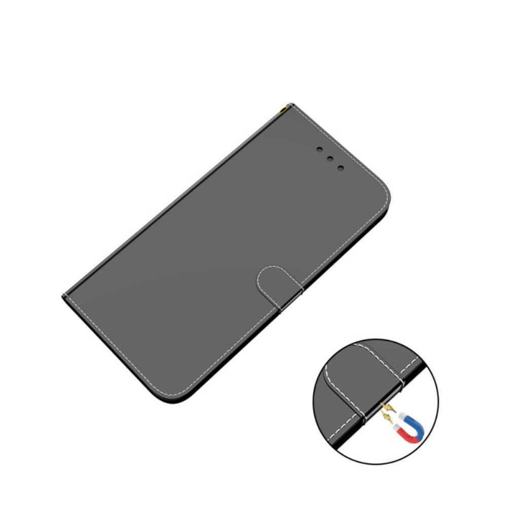 Flipové Pouzdro Na Google Pixel 6 Kryt Na Zrcadlo Z Umělé Kůže