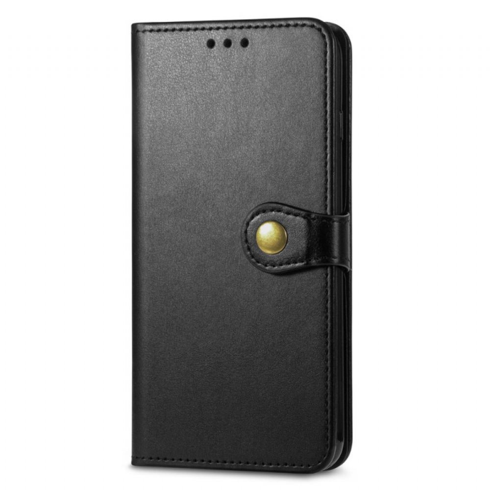 Kožené Pouzdro Na Google Pixel 6 Umělá Kůže A Vintage Spona
