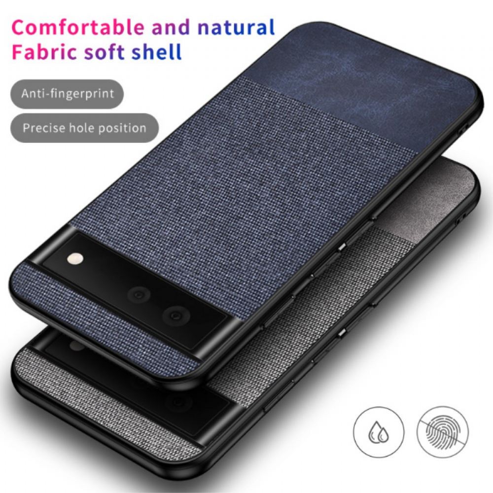 Kryt Na Google Pixel 6 Dvojitá Textura Umělé Kůže