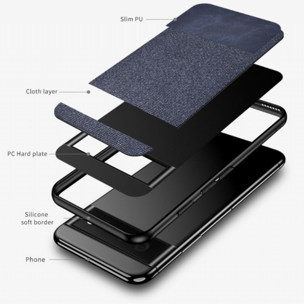 Kryt Na Google Pixel 6 Dvojitá Textura Umělé Kůže