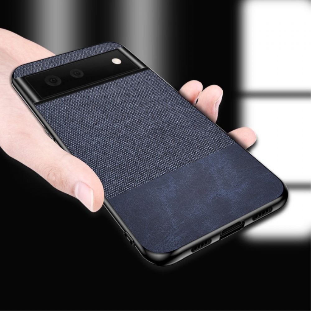 Kryt Na Google Pixel 6 Dvojitá Textura Umělé Kůže