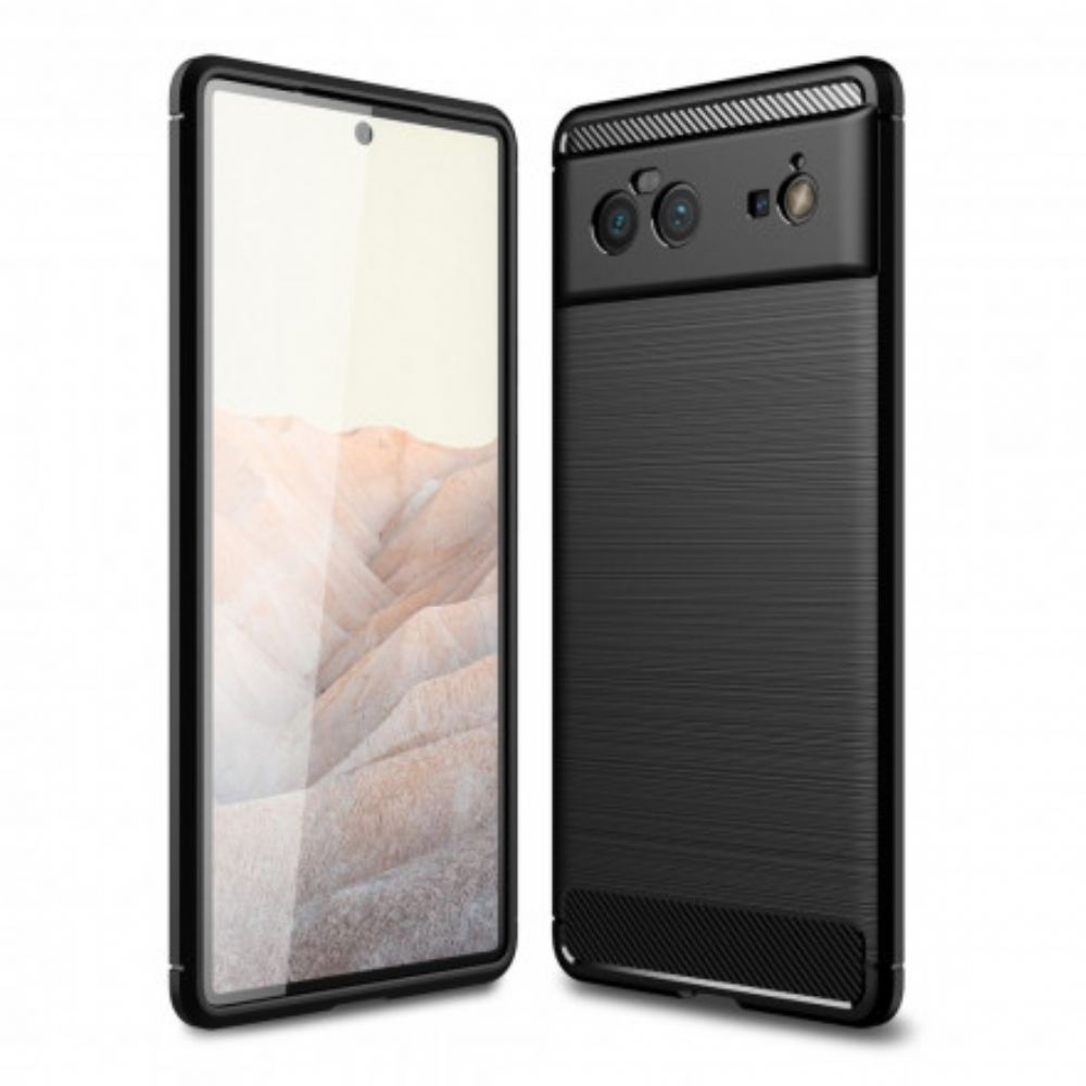 Kryt Na Google Pixel 6 Kartáčované Uhlíkové Vlákno