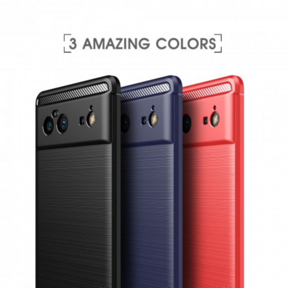 Kryt Na Google Pixel 6 Kartáčované Uhlíkové Vlákno