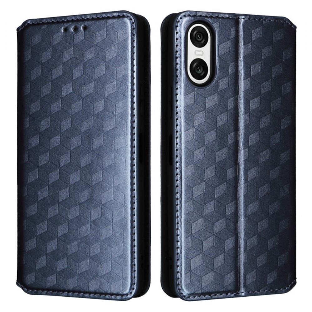Kožené Pouzdro Folio Sony Xperia 10 Vi 3d Diamanty