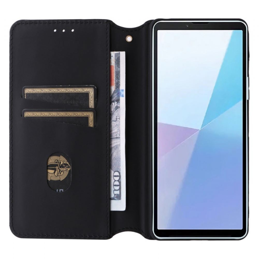 Kožené Pouzdro Folio Sony Xperia 10 Vi 3d Diamanty