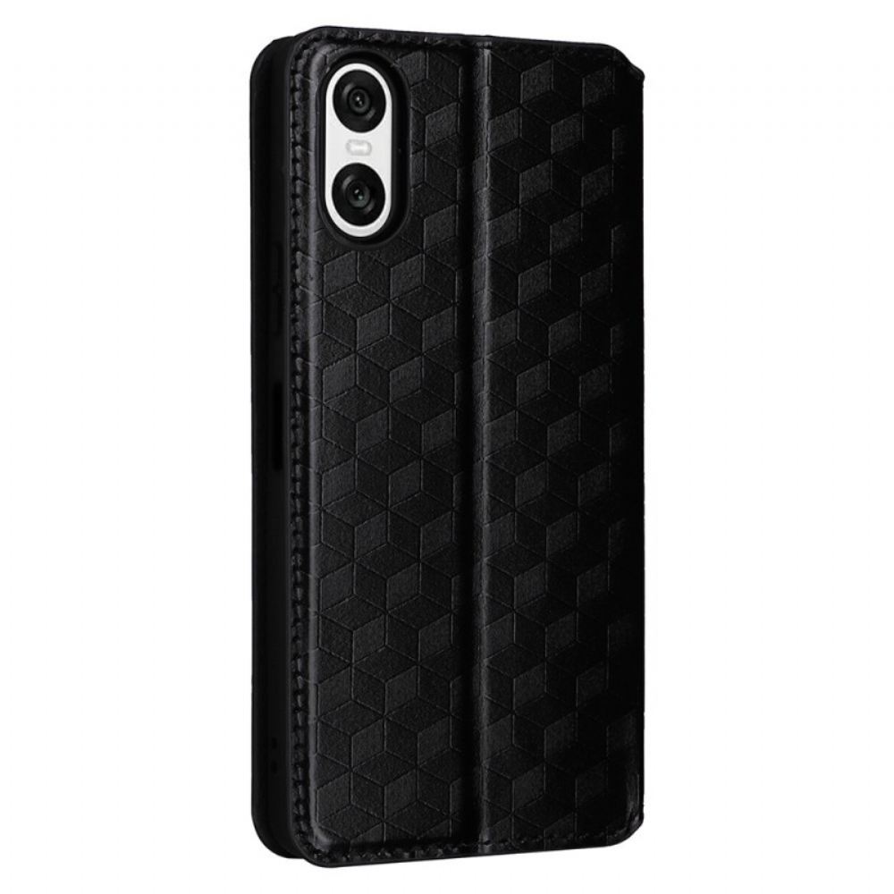 Kožené Pouzdro Folio Sony Xperia 10 Vi 3d Diamanty