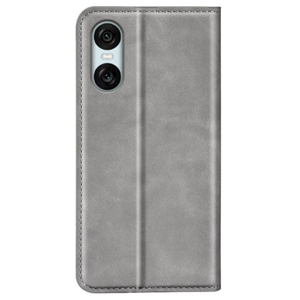 Kožené Pouzdro Folio Sony Xperia 10 Vi Klasika