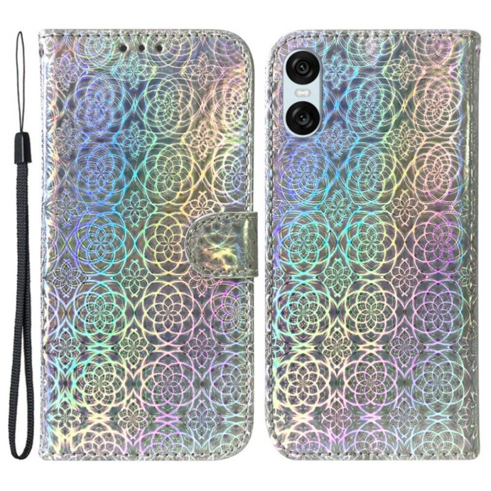 Kožený Kryt Na Sony Xperia 10 Vi Diskotékový Styl