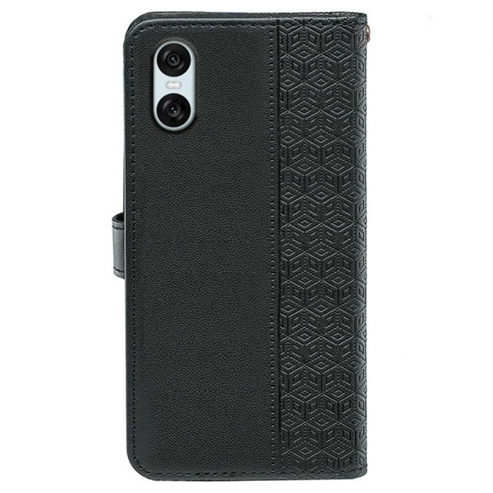 Kožený Kryt Na Sony Xperia 10 Vi Kostky Vlys