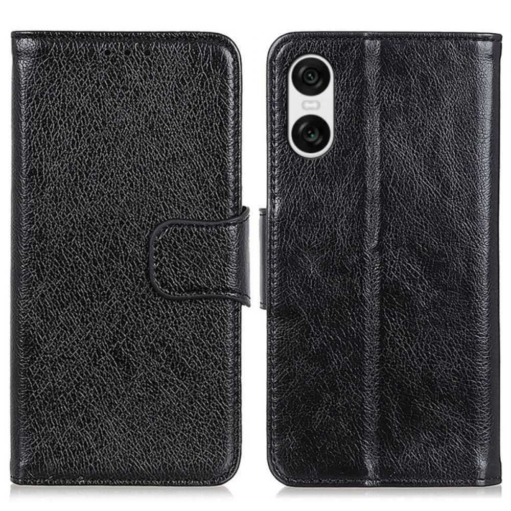 Kožený Kryt Na Sony Xperia 10 Vi Texturovaná Kůže Nappa
