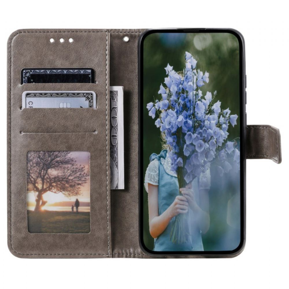 Kožený Kryt Na Sony Xperia 10 Vi Vzor Mandaly S Páskem