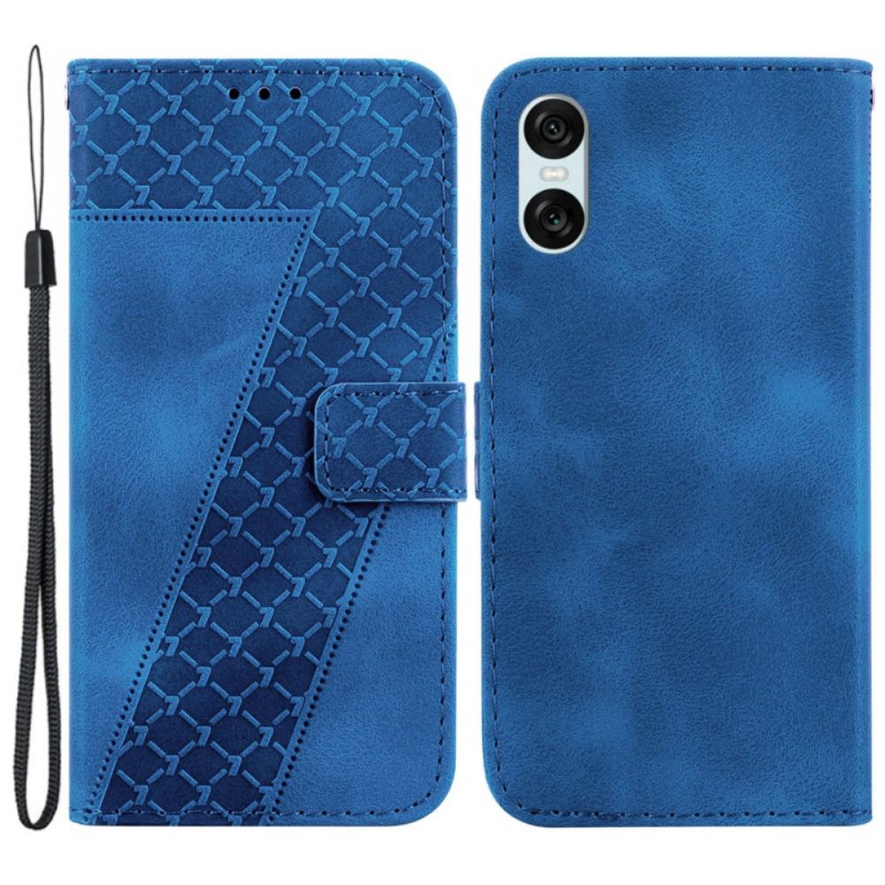 Kožený Kryt Sony Xperia 10 Vi Design 7 S Popruhem