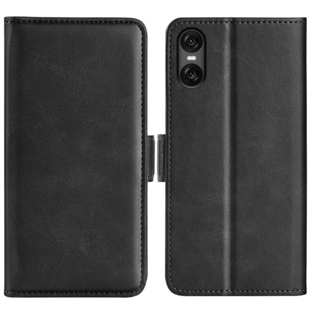 Kožený Kryt Sony Xperia 10 Vi Dvojité Zapínání