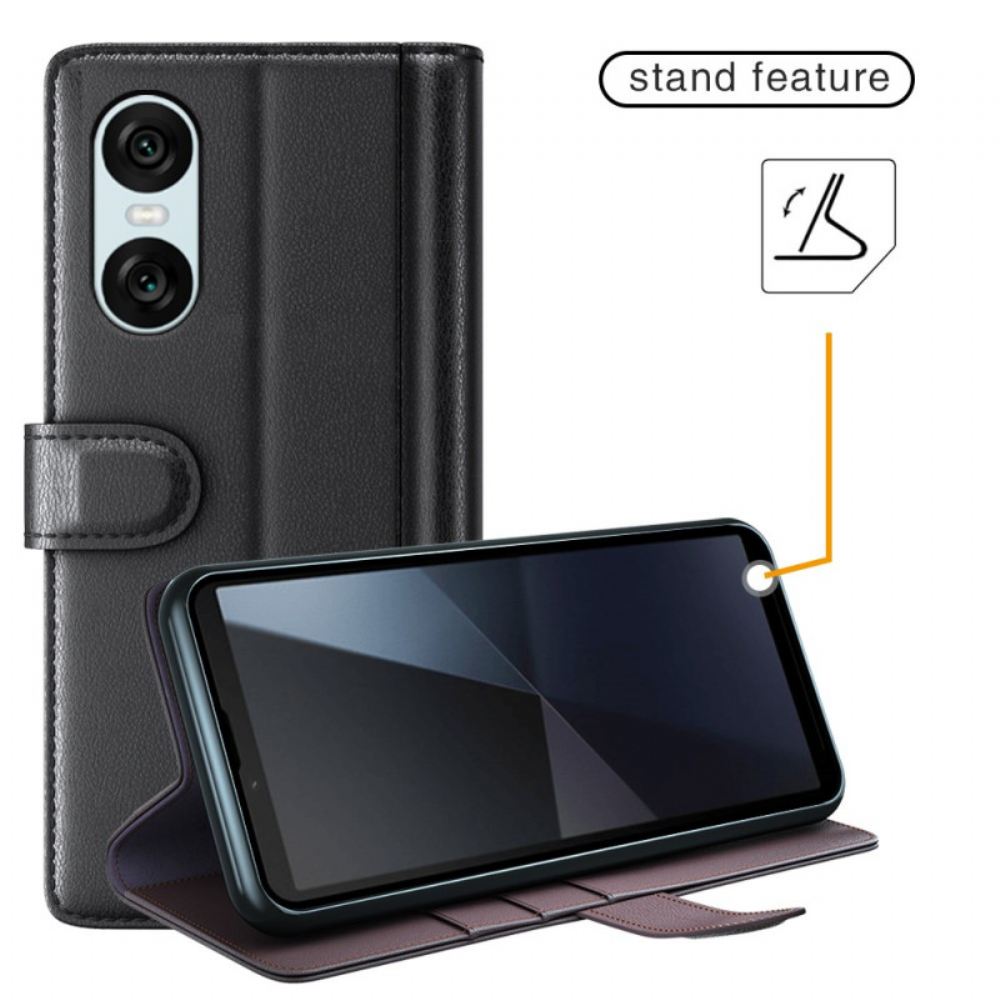 Kožený Kryt Sony Xperia 10 Vi Pravá Kůže