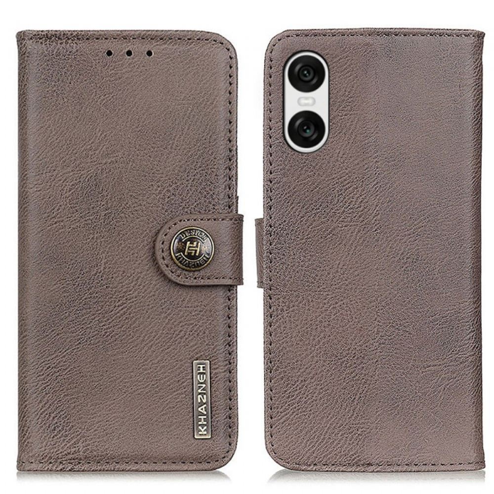 Kožený Kryt Sony Xperia 10 Vi Retro Umělá Kůže Khazneh