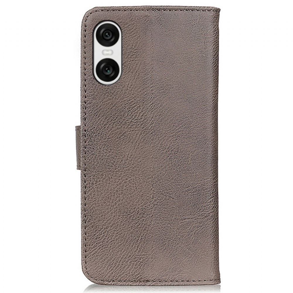 Kožený Kryt Sony Xperia 10 Vi Retro Umělá Kůže Khazneh