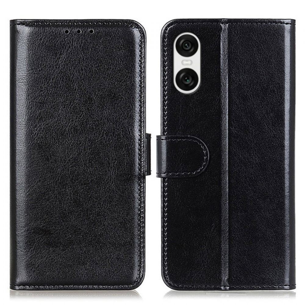 Kožený Kryt Sony Xperia 10 Vi Umělá Lakovaná Kůže