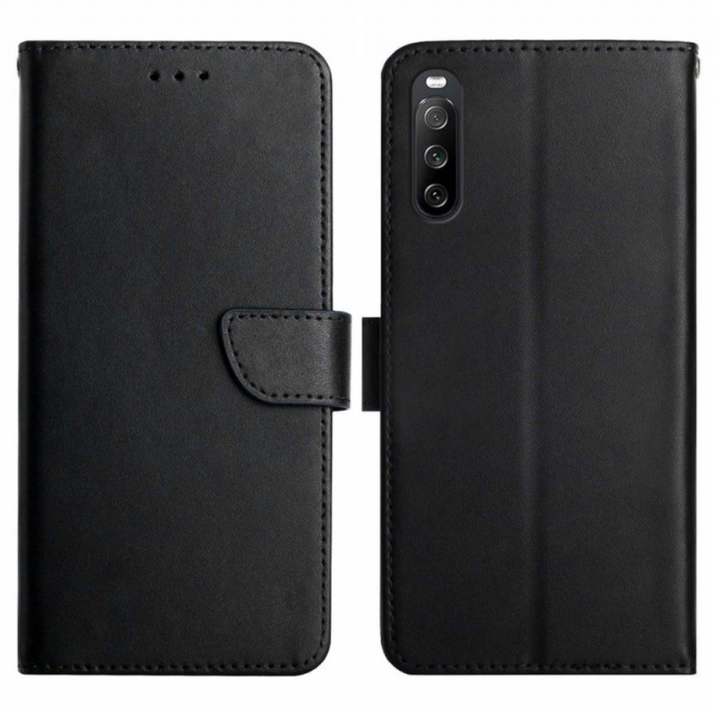 Peněženková Pouzdra Sony Xperia 10 Vi Kryty Na Mobil Kůže Nappa