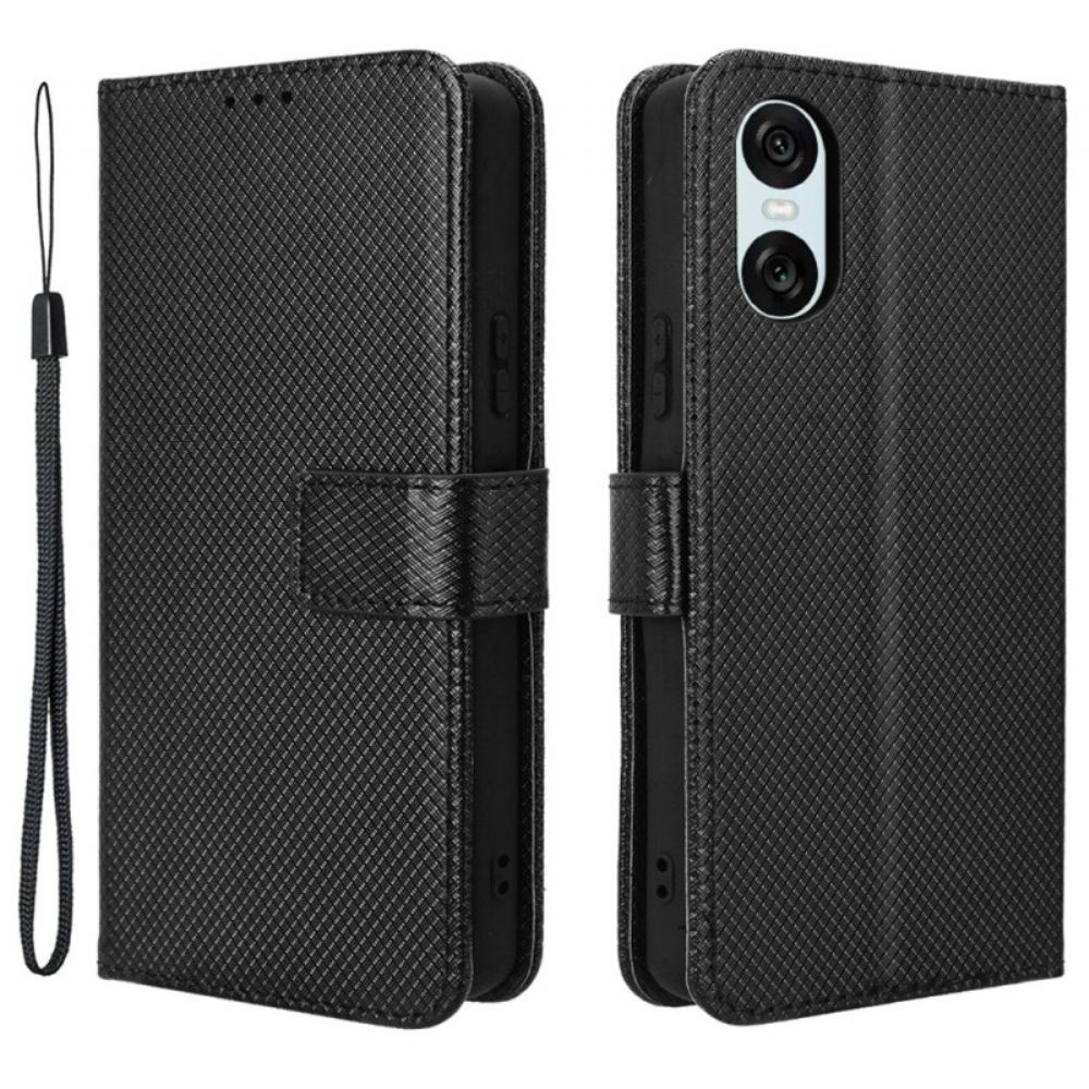 Peněženková Pouzdra Sony Xperia 10 Vi Kryty Na Mobil Popruhové Body
