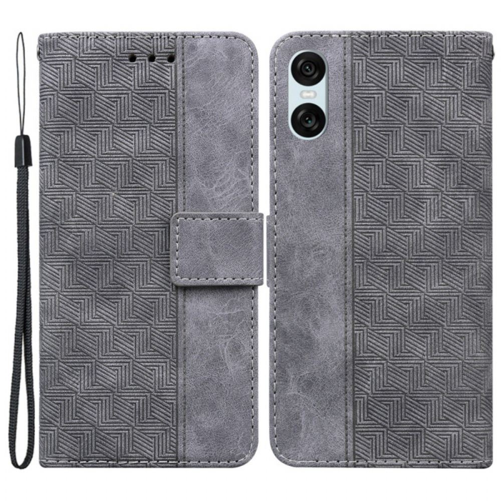 Peněženková Pouzdra Sony Xperia 10 Vi Kryty Na Mobil Tkaná Textura
