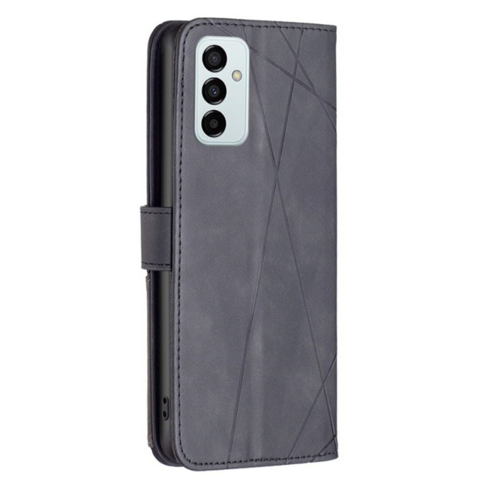 Flipové Pouzdro Na Samsung Galaxy M23 5G Barevné Trojúhelníky Binfen
