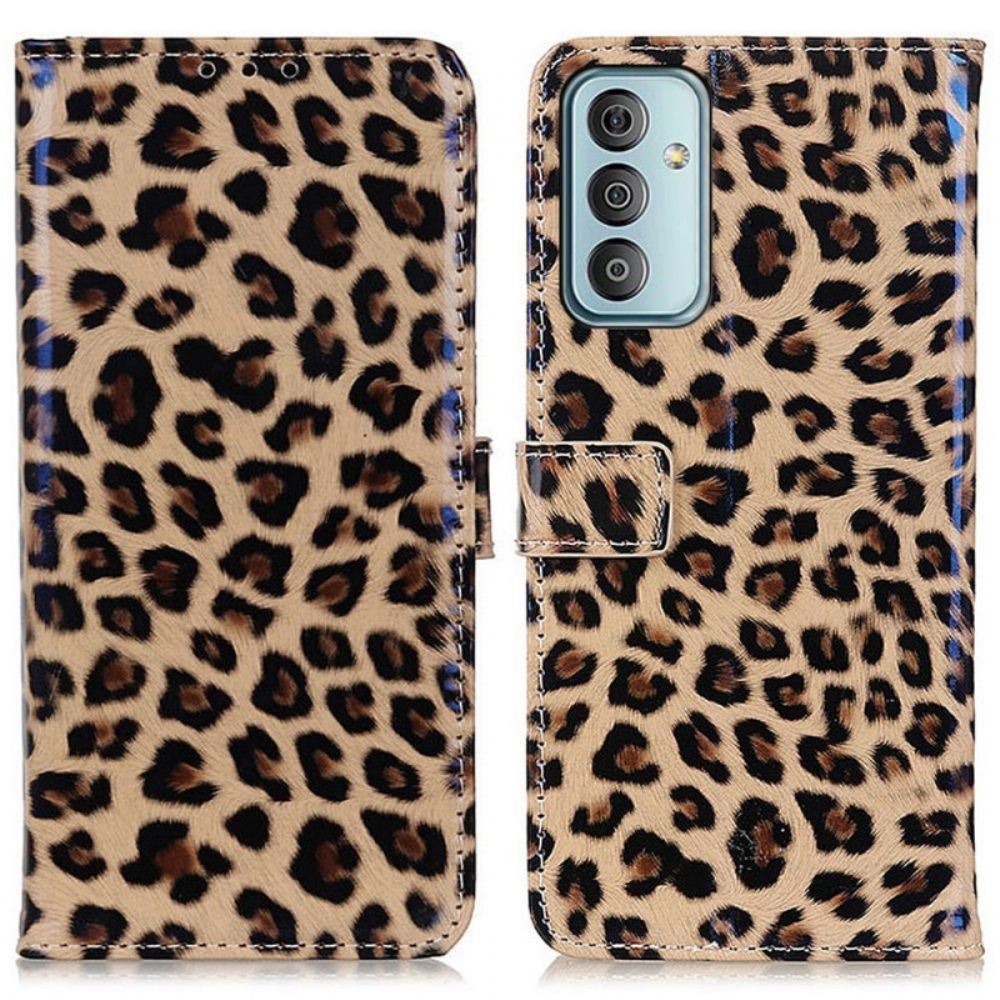 Flipové Pouzdro Na Samsung Galaxy M23 5G Efekt Leopardí Kůže